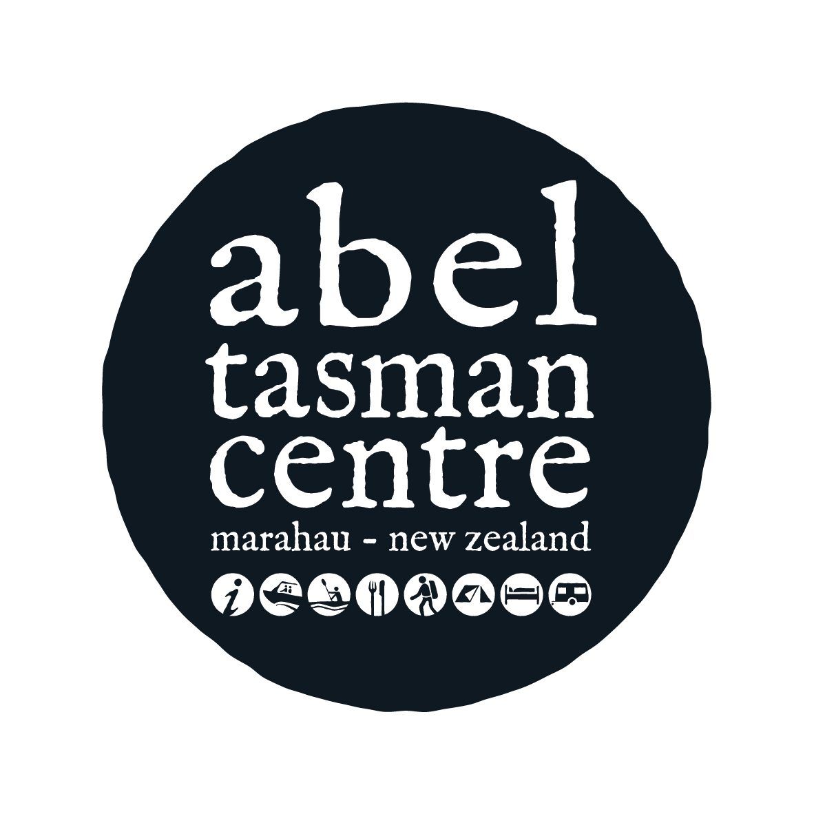 The Abel Tasman Centre roundel with activity icons