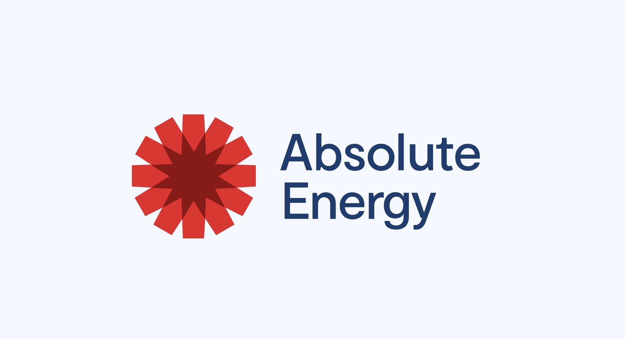 The Absolute Energy logo: a red starburst beside the name in navy